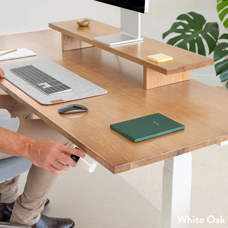 Almost Perfect Desky Dual Hardwood Sit Stand Desk