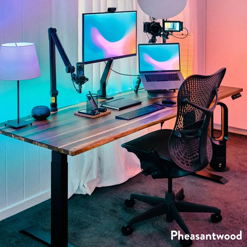 Almost Perfect Desky Dual Hardwood Sit Stand Desk