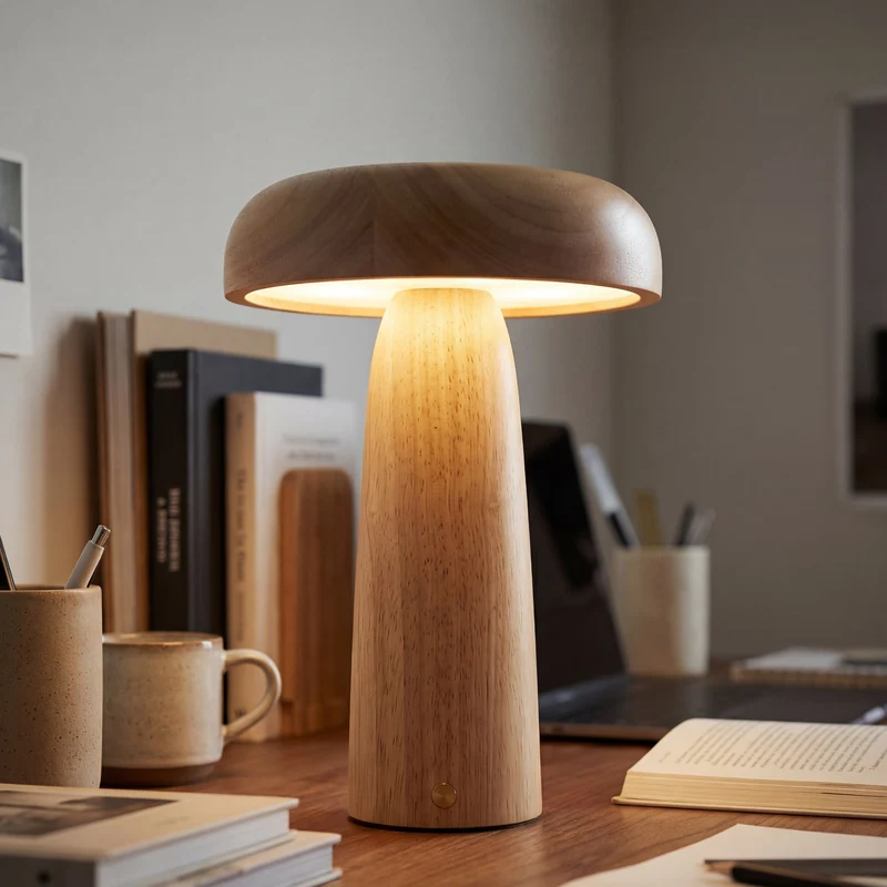 Desky Mushroom Cordless Desk Lamp