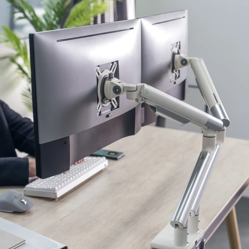 Desky Dual Slim Aluminium Monitor Arm