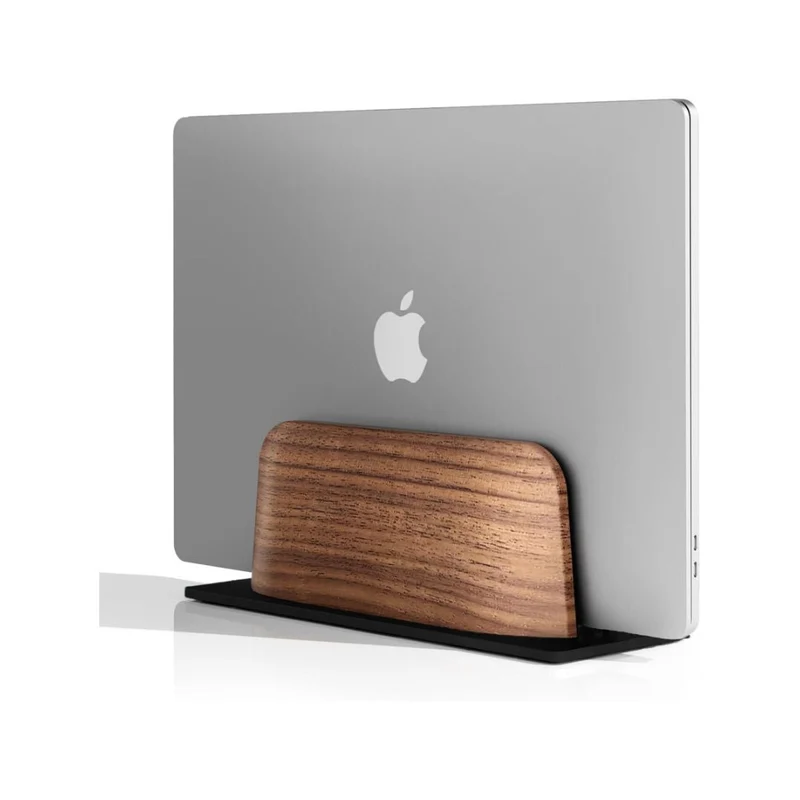 Support Ordinateur/Tablette - Bois et Aluminium Noir