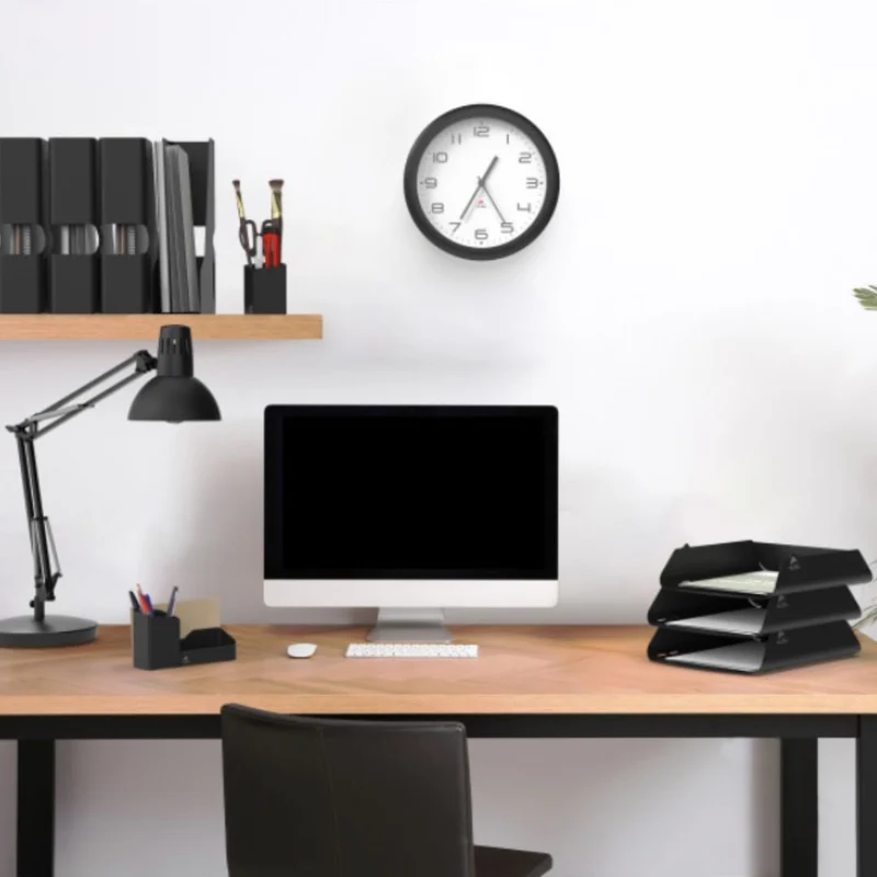 Organisateur Bureau 3 Compartiments - Métal Noir