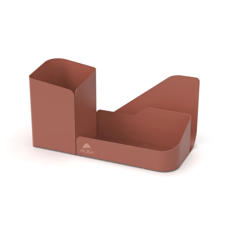 Organisateur Bureau 3 Compartiments - Métal Terracotta
