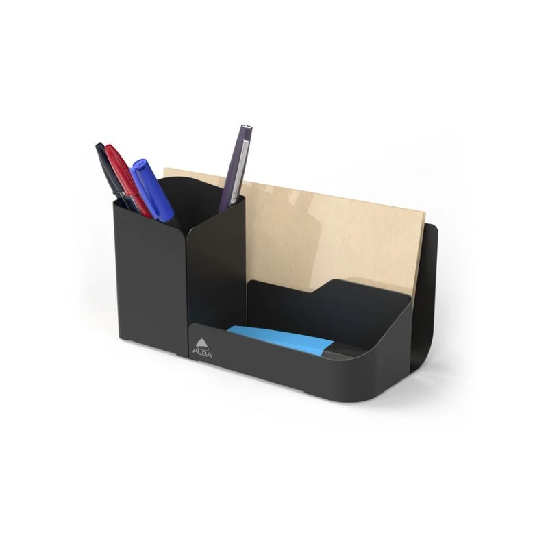 Organisateur Bureau 3 Compartiments - Métal Noir
