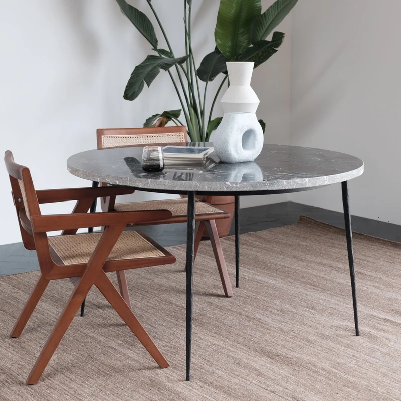 Zwarte Ronde Eettafel - Montreal - Ø125