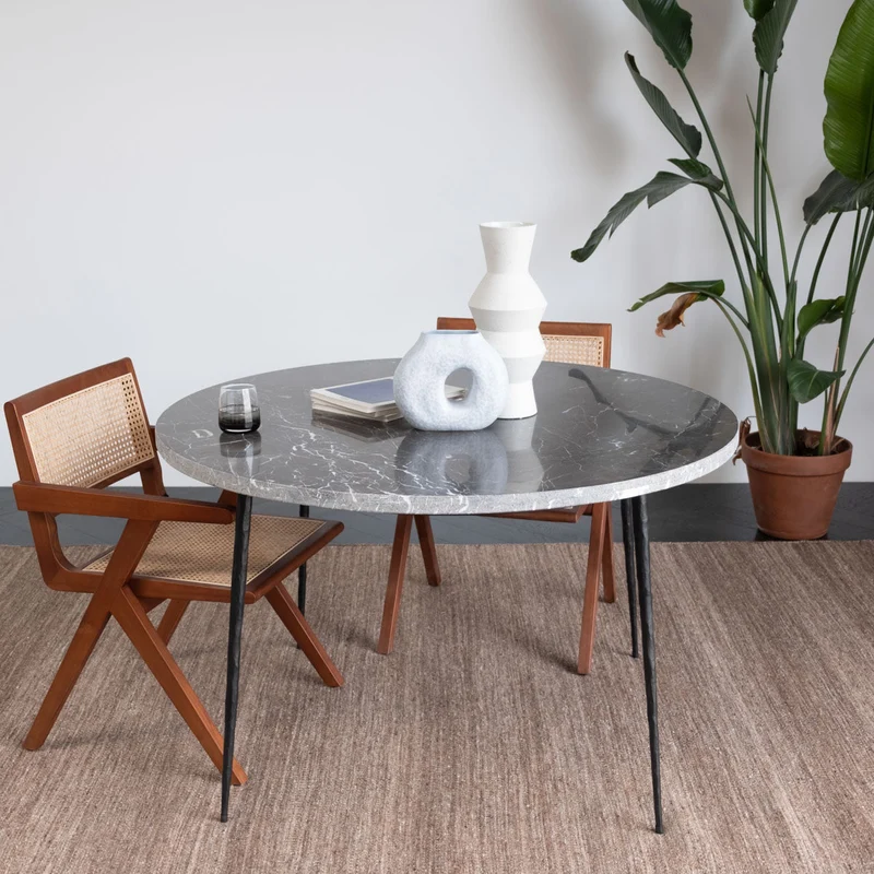 Zwarte Ronde Eettafel - Montreal - Ø125