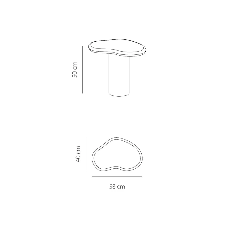Jonah - Organische microskin bijzettafel - High