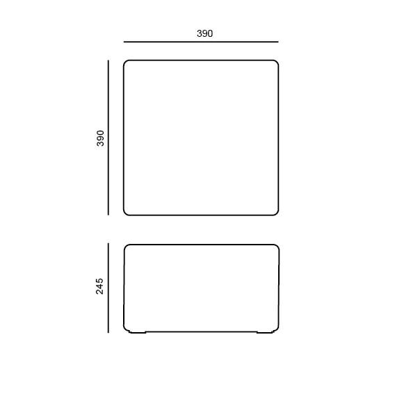 Salontafel - Mid - Dijon - Travertin - D39