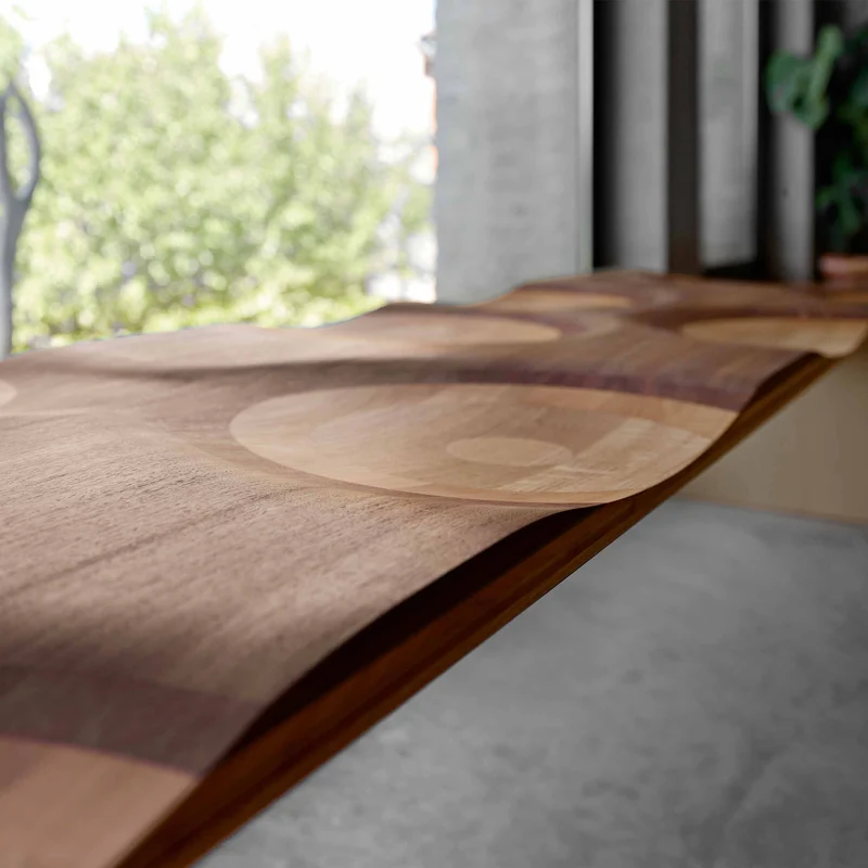 Wood Bench RIPPLES by Toyo Ito for Horm