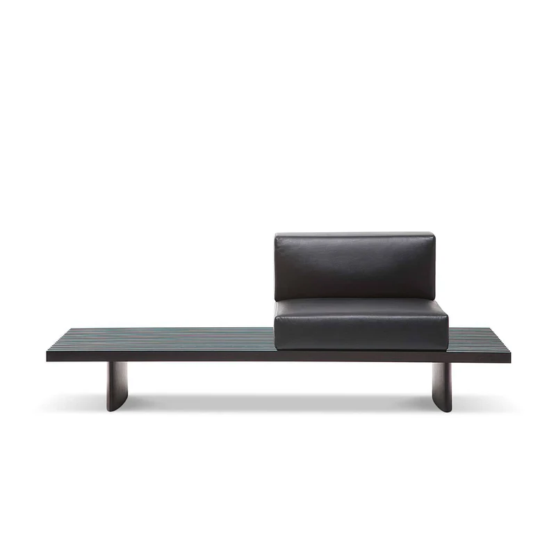 Oak Wood Bench REFOLO, designed by Charlotte Perriand for Cassina