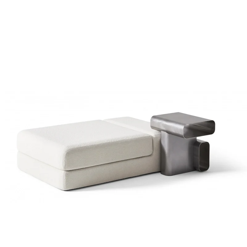 Steel SideTable SOFT CORNERS, designed by Linde Freya Tangelder for Cassina