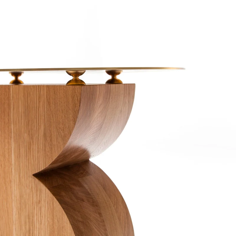 Brass and Wood Coffee Table CONSTANTIN, designed by Studio Simon for Cassina