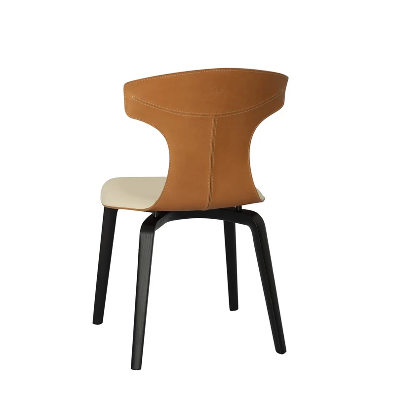 Leather Dining Chair MONTERA by Roberto Lazzeroni for Poltrona Frau