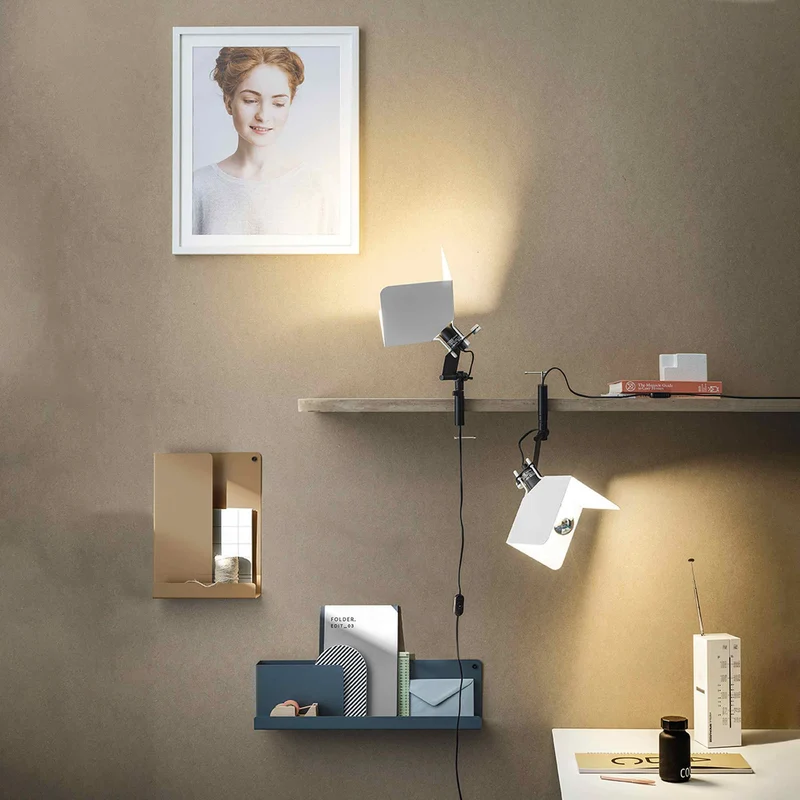 Clamp-On Table Lamp TRIEDRO by Joe Colombo for Stilnovo