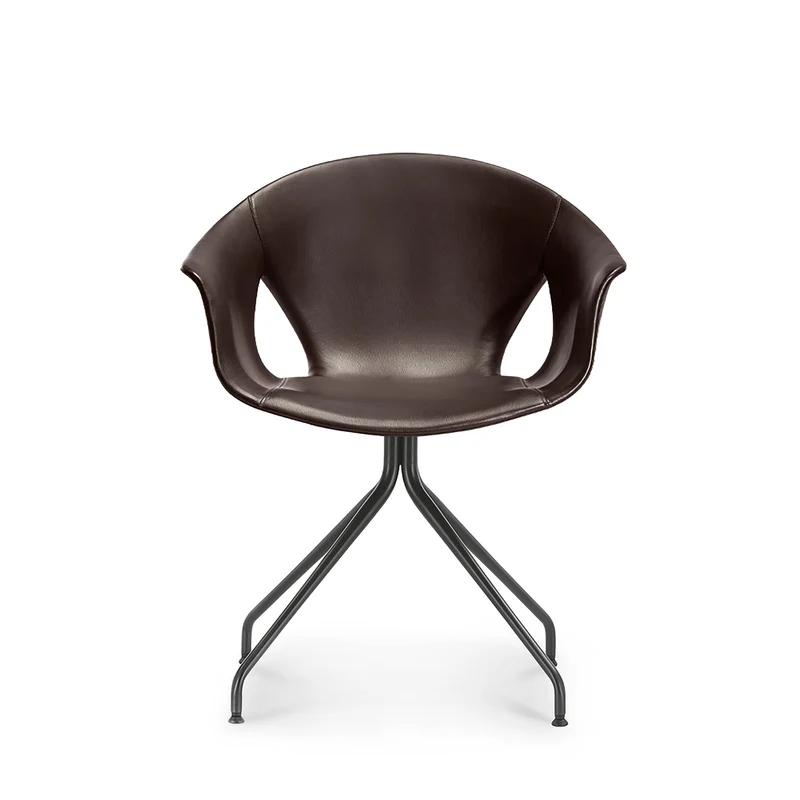 Chair with Four-Spoke Base GINGER ALE by Roberto Lazzeroni for Poltrona Frau