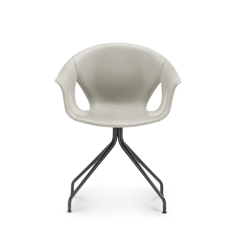 Chair with Four-Spoke Base GINGER ALE by Roberto Lazzeroni for Poltrona Frau