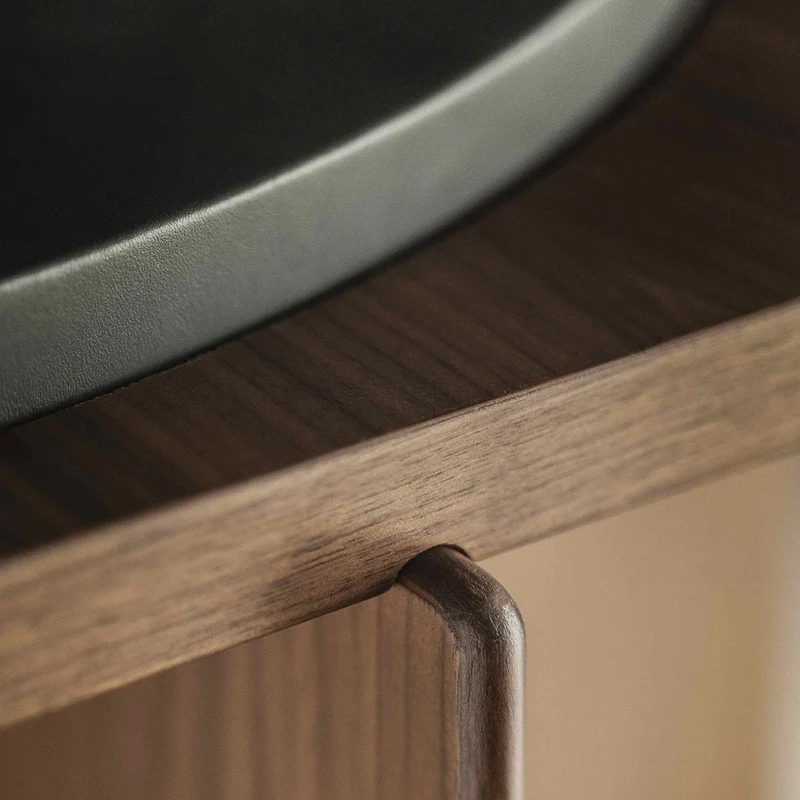 Revolving Wood Bookcase TURNER by Gianfranco Frattini for Poltrona Frau