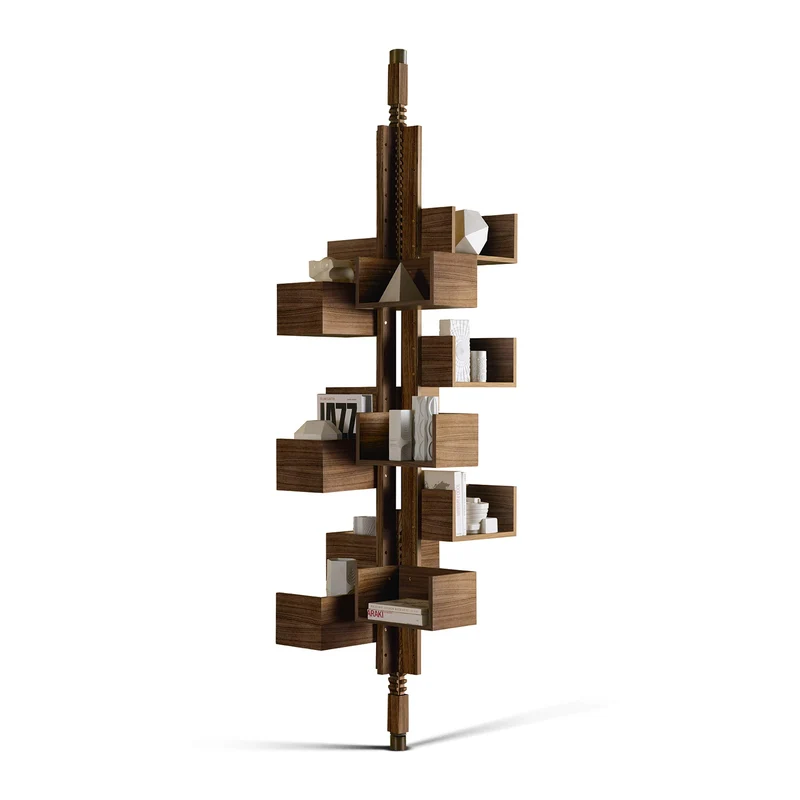 Revolving Wood Bookcase ALBERO by Gianfranco Frattini for Poltrona Frau