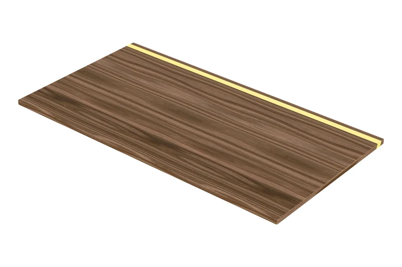 Walnut standing desk with epoxy LED light