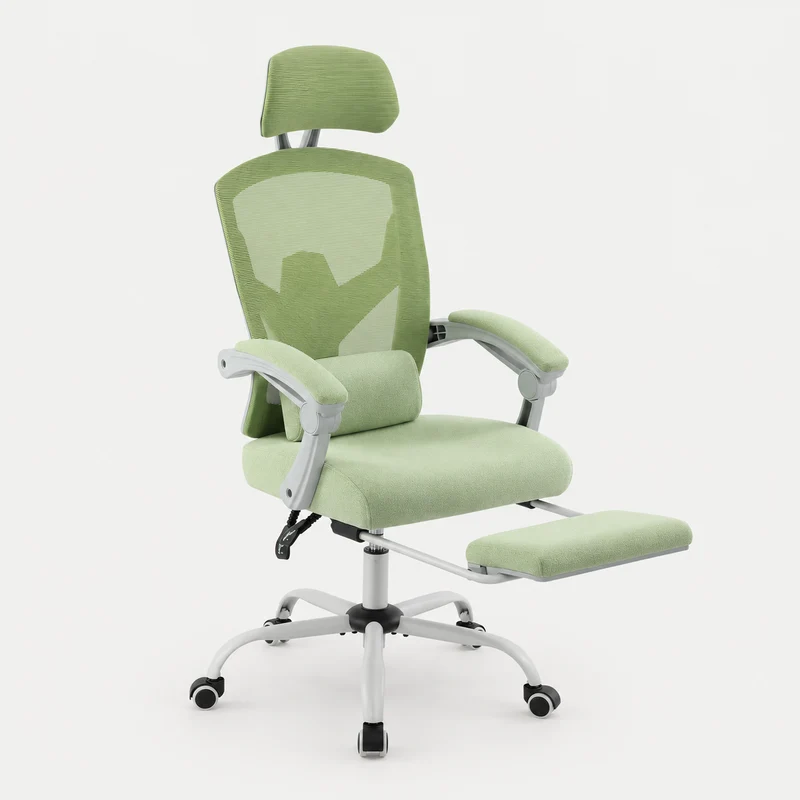 Fauteuil de bureau ergonomique inclinable 135° avec repose-pieds