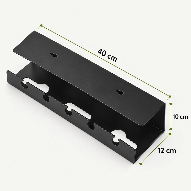 Organisateur de câbles sous bureau sans perçage – 40 cm