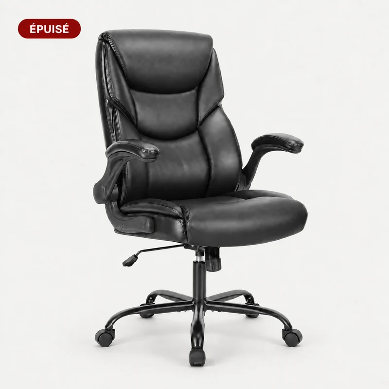 Chaise gaming à modifier ergonomique — Bascule & accoudoirs rembourrés. NOir