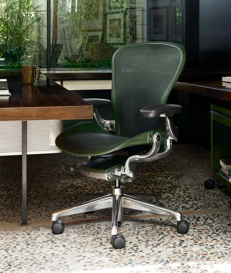 Siège de bureau Aeron* Jasper/Aluminium poli