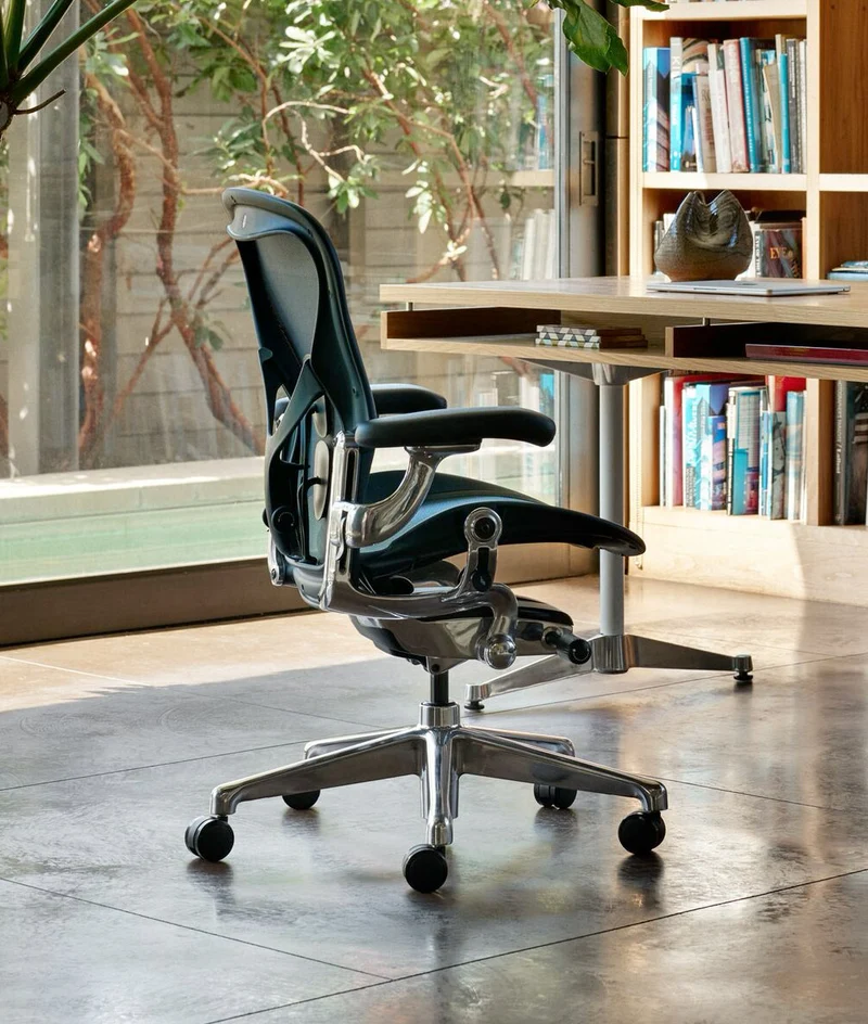 Siège de bureau Aeron* Nightfall/Aluminium poli