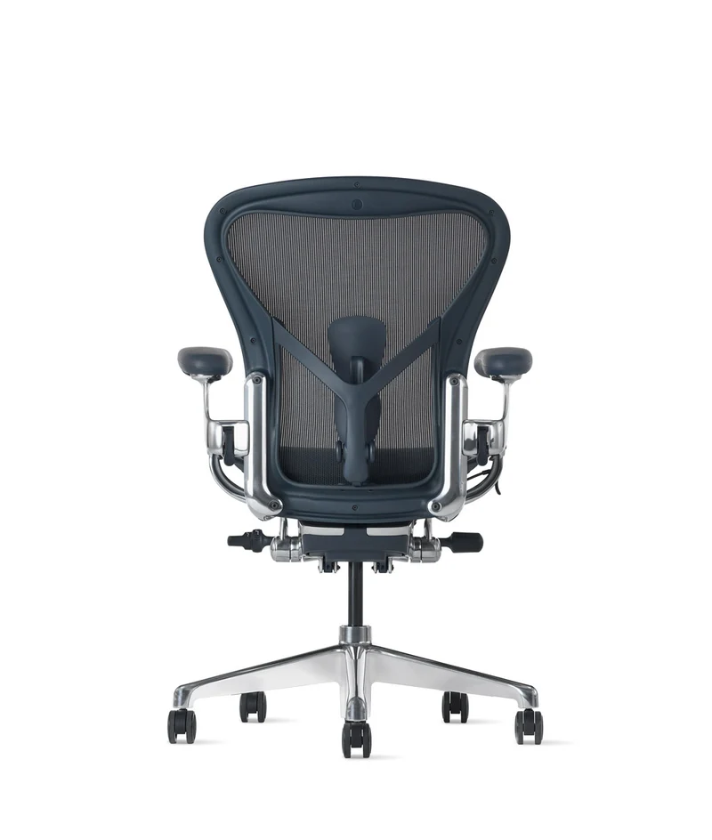Siège de bureau Aeron* Nightfall/Aluminium poli