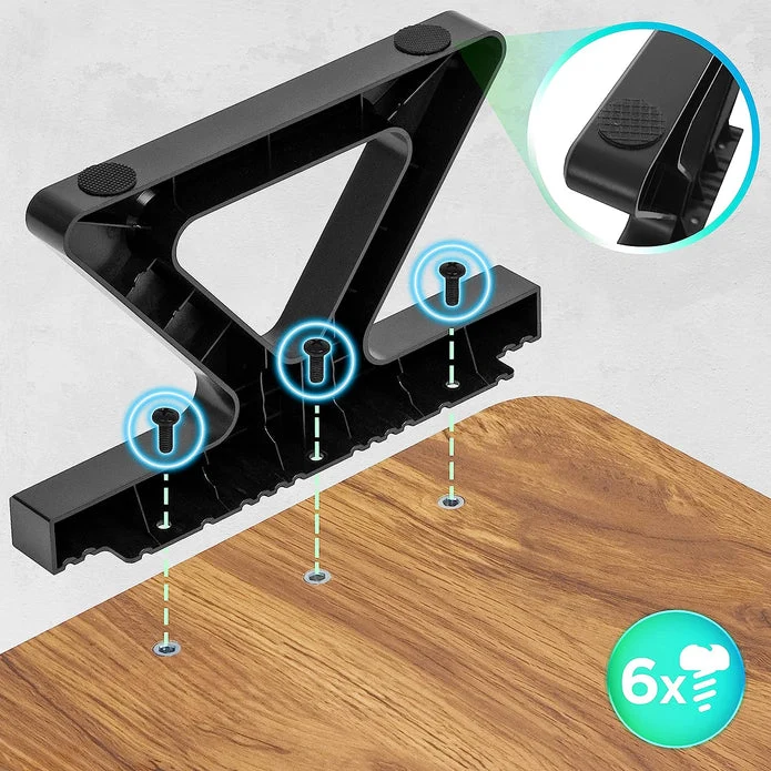 Duronic DM06-2 AW Support pour Deux moniteurs en MDF 82 x 30 cm Rehausseur d’écran d’Ordinateur Portable LCD LED TV pour 1 ou 2 écrans de 13,5cm Espace de Travail Ergonomique avec Rangement