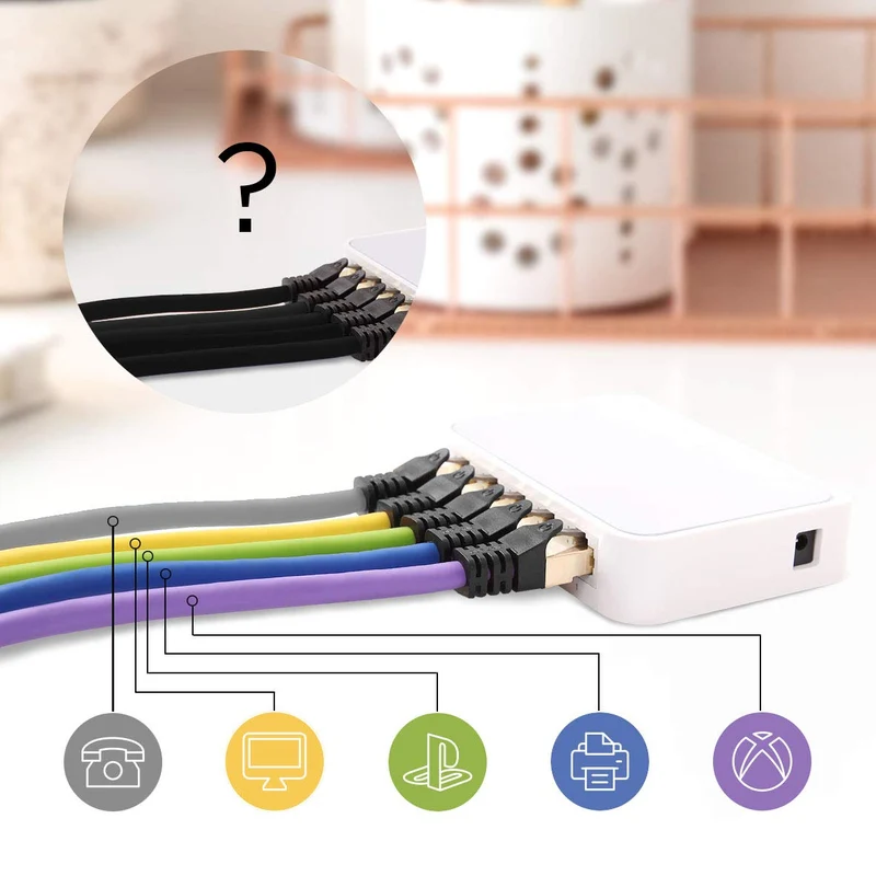 Duronic Câble Ethernet CAT8 GY 10M 2Ghz 2000MHz Vitesse 40Gbps S/FTP Câbles réseaux LAN internet network RJ45 blindés Haute Bande passante et transmission des données rapides Connecteurs or