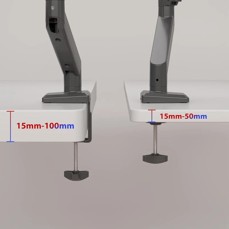 Duronic DM6A1 Bras pour Ecran d’Ordinateur Support pour Moniteur d’écran de 13 à 32 Pouces VESA 75 100 Charge maximale de 9 kg Rotation 360° Bras avec Ressort à gaz