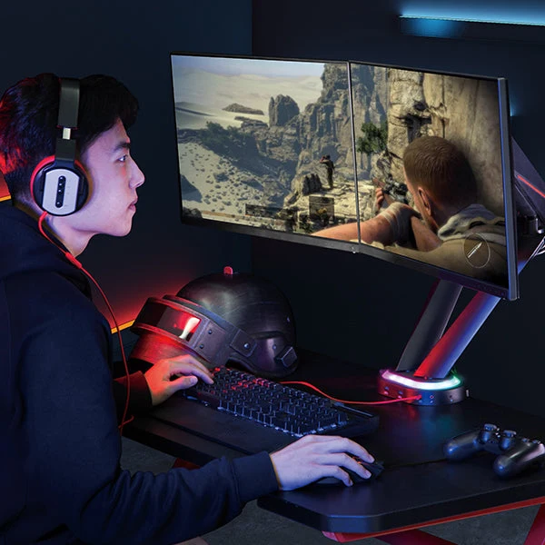 Almost Perfect Desky Dual LED Gaming Monitor Arm