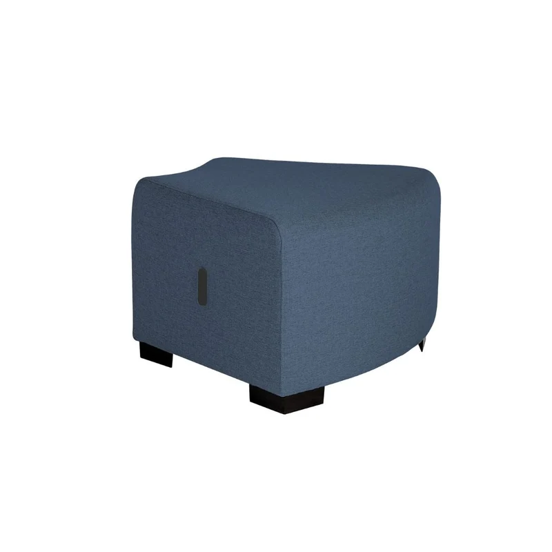 Pouf Angulaire Hizia - Bleu Denim