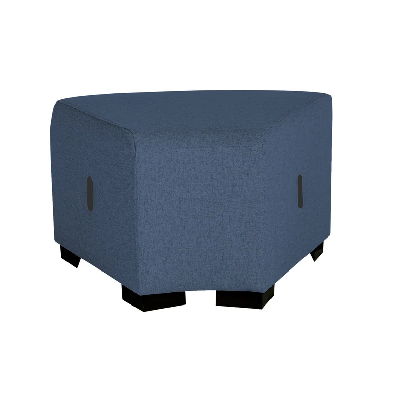 Pouf Angulaire Hizia - Bleu Denim