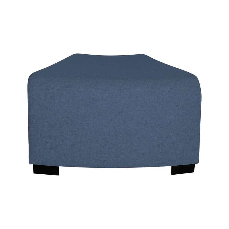 Pouf Angulaire Hizia - Bleu Denim
