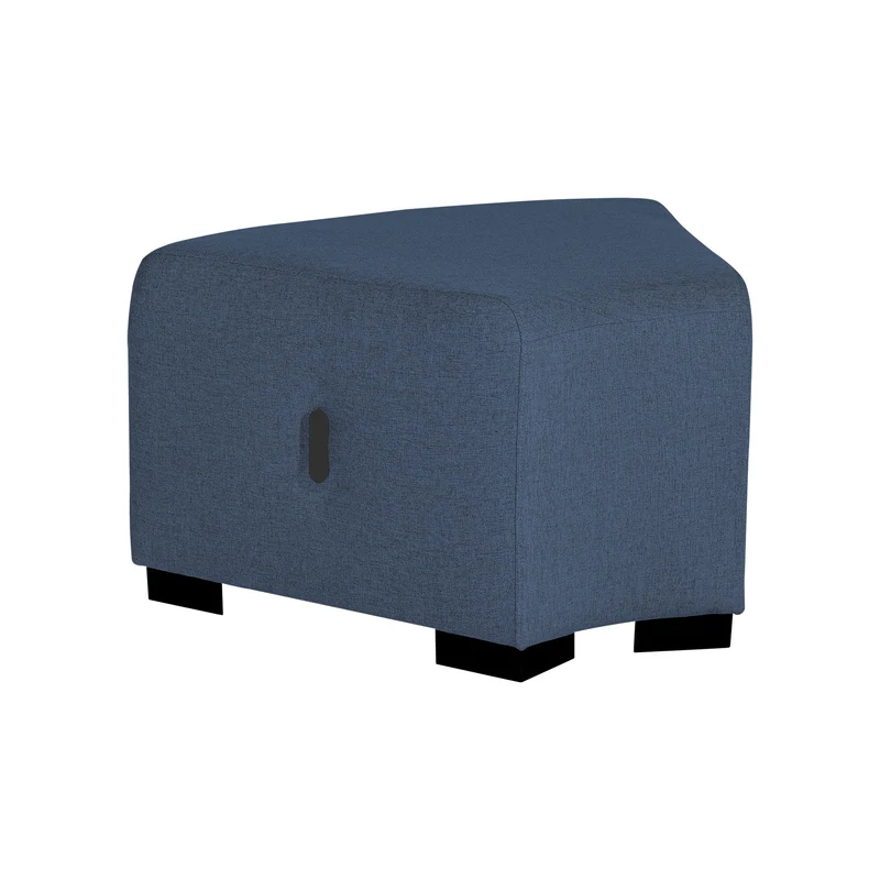 Pouf Angulaire Hizia - Bleu Denim
