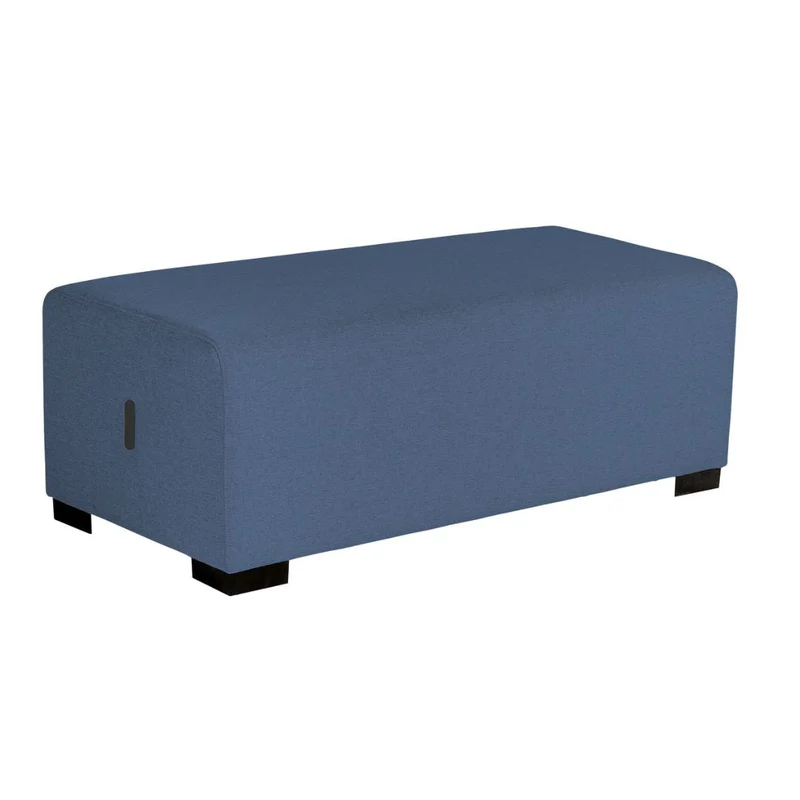 Pouf 2 Places Hizia - Bleu Denim