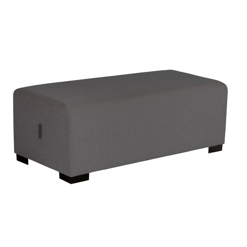 Pouf 2 Places Hizia - Gris Anthracite