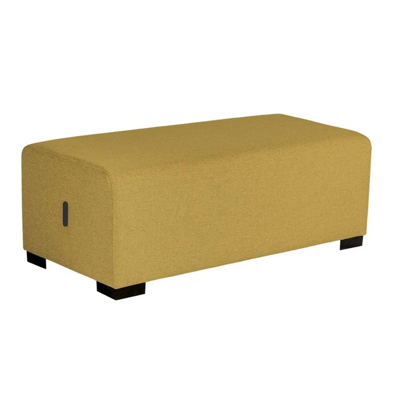 Pouf 2 Places Hizia - Jaune Safran