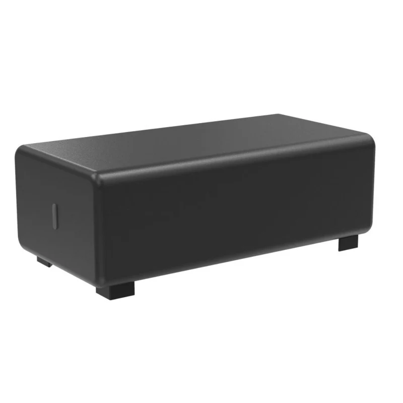 Pouf 2 Places Hizia - Simili Cuir Noir