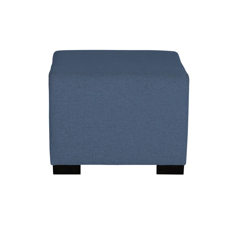 Pouf 1 Place Hizia - Bleu Denhim