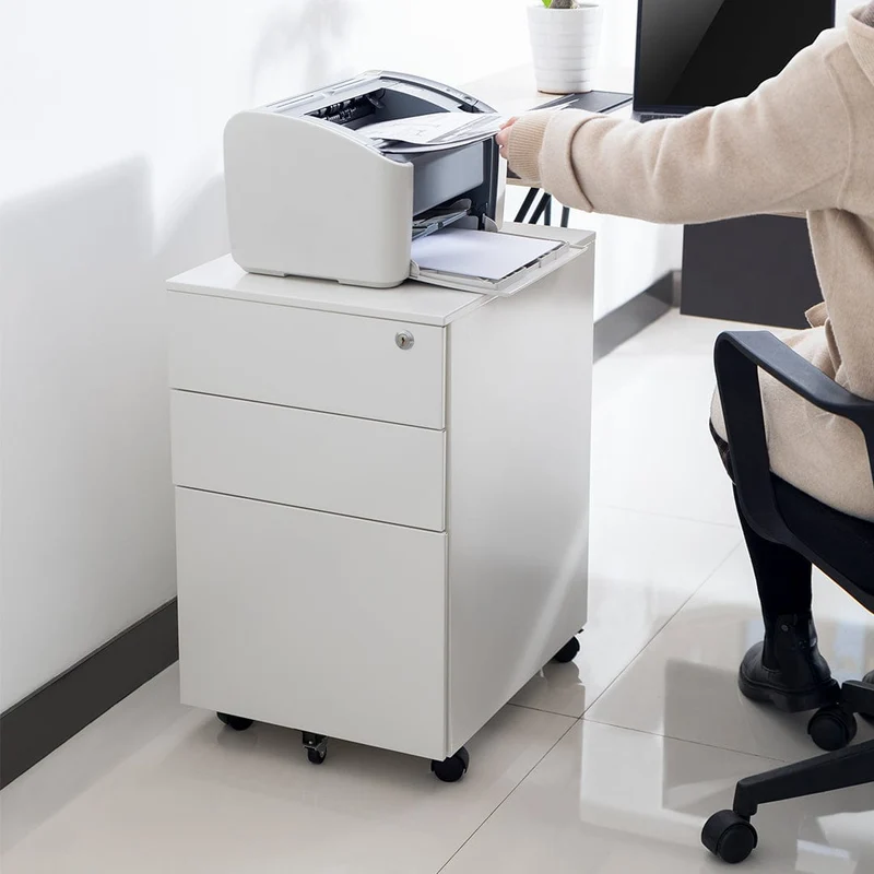 Desky GO Slimline Steel Mobile Pedestal