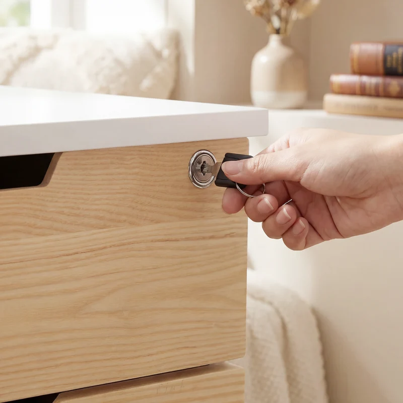 Desky Wooden Minimal Filing Cabinet