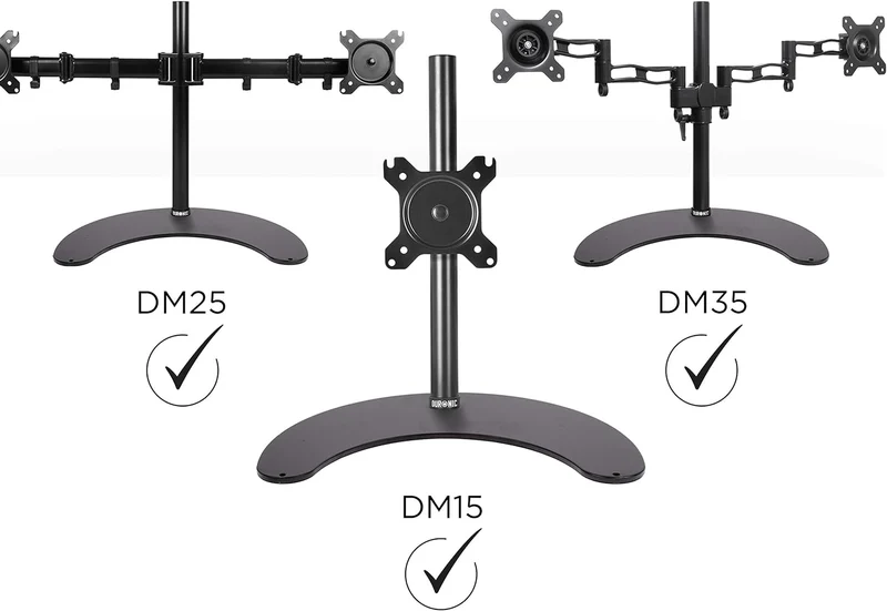 Duronic DM25D STAND Socle pour Potence Se Fixe aux poteaux Duronic DM15 DM25 DM35 DM453 Base Plate Autonome pour Bureau Robuste Solution d'installation Alternative à Pince ou grommet de fixation