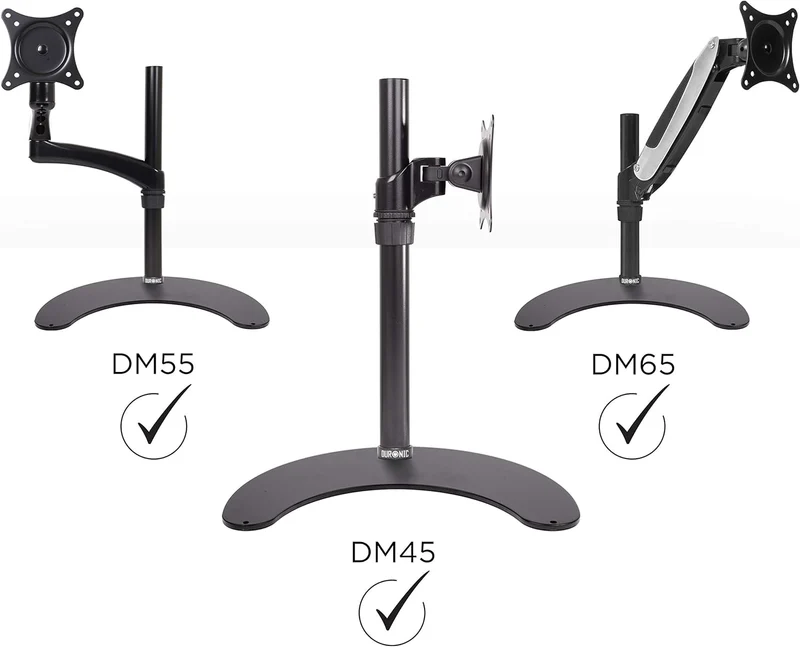 Duronic DM25D STAND Socle pour Potence Se Fixe aux poteaux Duronic DM15 DM25 DM35 DM453 Base Plate Autonome pour Bureau Robuste Solution d'installation Alternative à Pince ou grommet de fixation