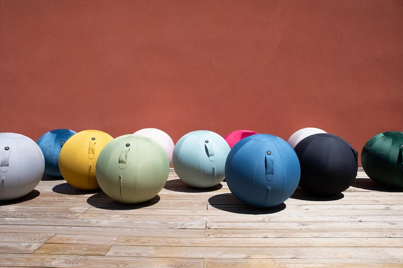 Swiss Ball Velours Bleu