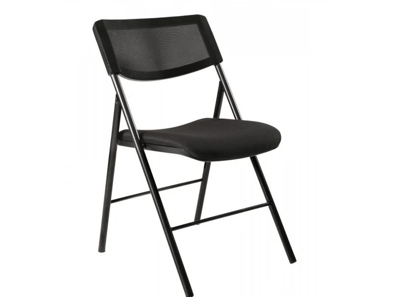 Lot de 2 Chaises Pliantes Confortables - Noires