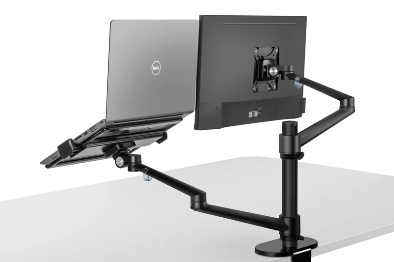 Bras Articulé Écran et Ordinateur Portable - Noir