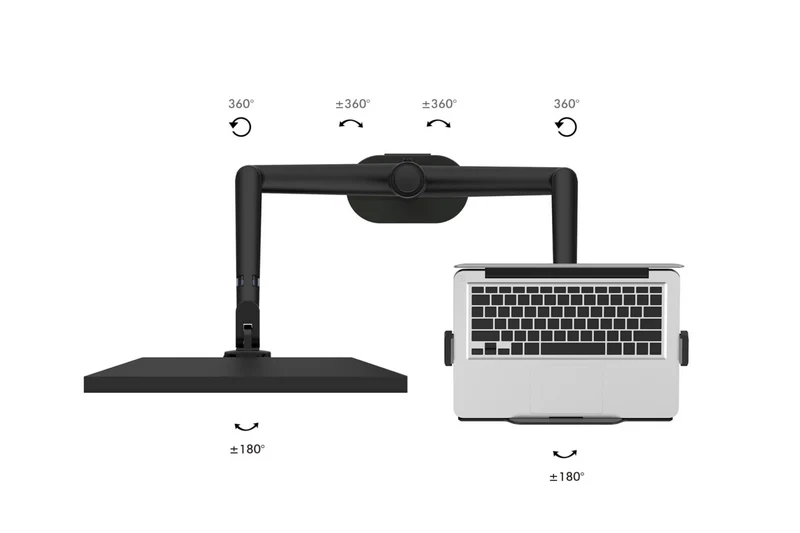 Bras Articulé Écran et Ordinateur Portable - Noir